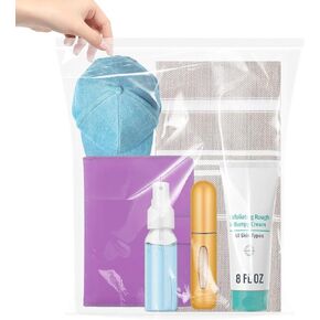 Large Plastic Bags With Zipper Top,3 Gallon,16" x 18",10 Pack,Extra Large Storage Bags for Clothes,Travel, Moving, Large Reusable freezer bags,Heavy-Duty,BPA-Free, 2-mil Thick Clear Plastic Bags