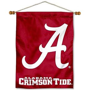 Alabama Crimson Tide A Logo Banner with Hanging Pole