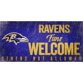 Fan Creations Baltimore Ravens Fans Welcome Sign, Multi