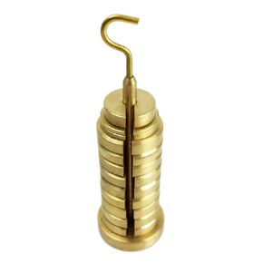 250012 Brass Gsc Slotted Weight Set with Hanger 13 Piece, 250 g, 8.81 oz. Weight
