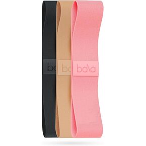 Bala Bands Resistance Bands for Women & Men, 3-Pack - Elastic Exercise Bands for Working Out - Wrist, Ankle, Legs & Booty Bands - Workout Resistance Bands for Yoga, Pilates, Strength Training