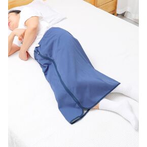 Reusable Incontinence Mattress, Large, Button Closure, Unisex, Blue Reusable Diaper Change Liner Microfiber Sleeping Pad for Bedridden Patients (XL)
