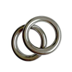 Stainless Steel Lifting Ring, 2 Pack 3.5 inch Seamless Metal O Ring Heavy Duty Ring Smooth Solid Multi-Purpose Metal Ring, 10mm x70mm