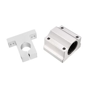 uxcell SK25 Aluminum Linear Motion Rail Clamping Guide Support 2pcs, SCS25UU Linear Ball Bearing Slide Block Units