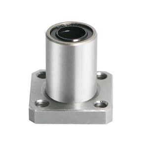 Aopin LMK6UU Linear Ball Bearing Square Flange, ID 6mm, OD 12mm Linear Motion Ball Bearings Sae52100 Carbon Steel, 4 Rows of Steel Balls, Great for CNC, 3D Printer, Linear Rail Guide