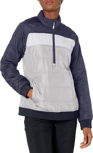 CBUK Women's Thaw Insulated Packable Wind Resistant Colorblock Pullover in Saudi Arabia