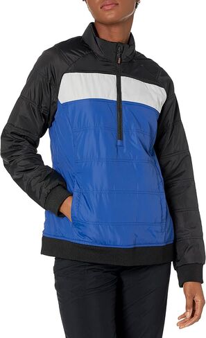 CBUK Women's Thaw Insulated Packable Wind Resistant Colorblock Pullover in Saudi Arabia