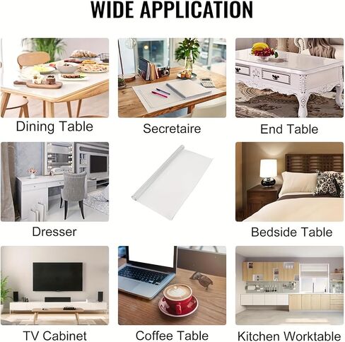 AHAZIAH PVC Tablecloth 1.5 mm Thick Clear Table Protector,36x60 Inch Rectangle Table Cover, Clear Plastic Tablecloth Protector,Waterproof Table Pad for Kitchen in Saudi Arabia