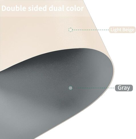 Round Table Pad,1.8mm Thick,Dia.48 Inch,Round Leather Table Cover,Round Table Protector,Round Dining Table Protector,Round Table Top Protector.(Dia.48,Mud Color+Champagne Gold) in Kuwait