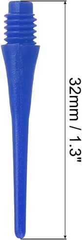 PATIKIL Plastic Dart Tips 2BA Thread, 30 Pack Soft Tip Dart Points Replacement Dart Accessories, Blue in Saudi Arabia