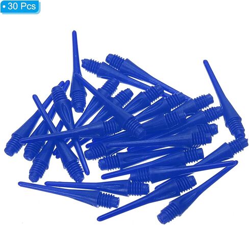 PATIKIL Plastic Dart Tips 2BA Thread, 30 Pack Soft Tip Dart Points Replacement Dart Accessories, Blue in Saudi Arabia