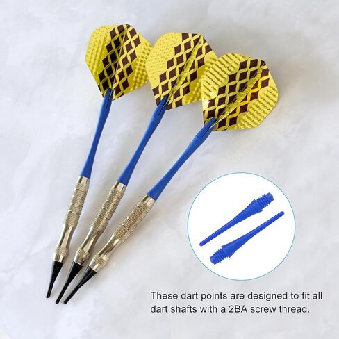 PATIKIL Plastic Dart Tips 2BA Thread, 30 Pack Soft Tip Dart Points Replacement Dart Accessories, Blue in Saudi Arabia