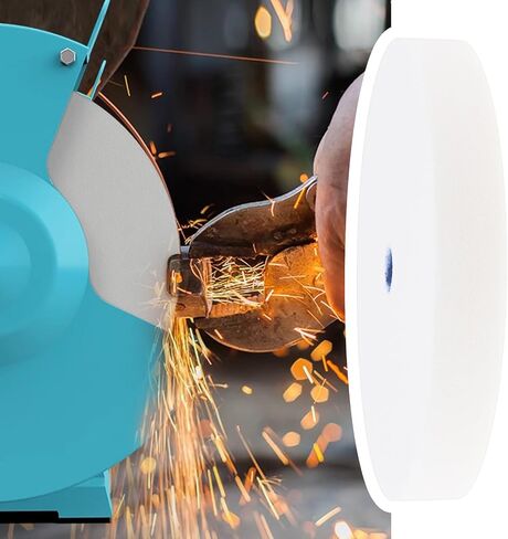 eMagTech 1PC 150mm White Corundum Flat Grinding Wheel 1/2inch Spindle 80 Grit Table Grinding Wheel Used for Grinding and Sharpening Hard Alloy Tools in Saudi Arabia