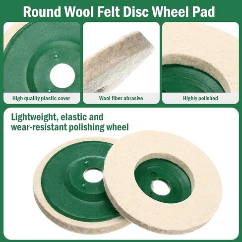 30 حزمة 4 بوصة من الصوف ورأى عجلة تلميع القرص جولة الصوف تلميع عجلة القرص وسادة ل 100 زاوية طاحونة ورأى عجلة تلميع طاحونة للمعادن، حجر الرخام، الأثاث، سيارة in Kuwait
