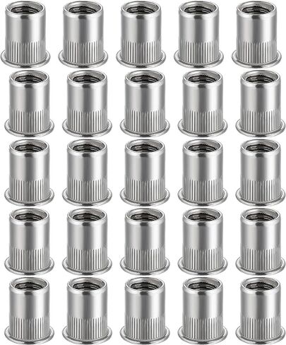 25 قطعة M8 برشام المكسرات سبائك الألومنيوم مخرش شقة رئيس الخيوط إدراج الجوز in Kuwait