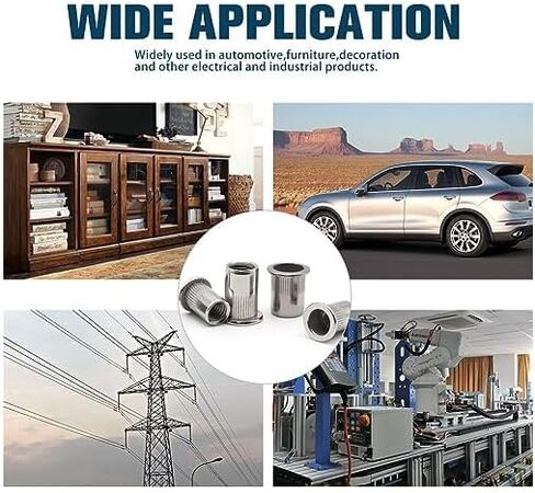 25 قطعة M8 برشام المكسرات سبائك الألومنيوم مخرش شقة رئيس الخيوط إدراج الجوز in Kuwait