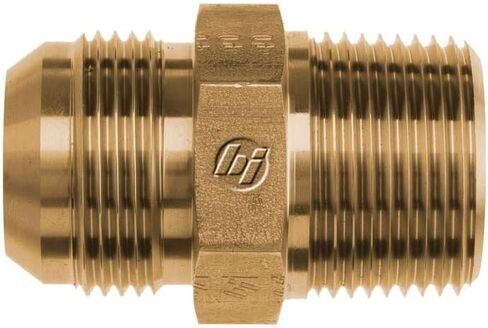 Brennan Industries 2404-05-04-B تركيب أنبوب نحاسي مستقيم، 1/2"-20 SAE x 1/4"-18 NPTF خيط، 5/16" ذكر JIC x 5/16" ذكر NPTF in Saudi Arabia