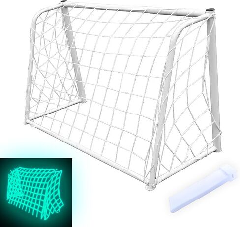 شبكة كرة القدم المتوهجة في الظلام، هدف كرة القدم المضيء، أهداف كرة القدم للفناء الخلفي، استبدال شبكة كرة القدم، استبدال شبكة مرمى كرة القدم 12 × 6 و6 × 4، العمود غير متضمن. in Kuwait