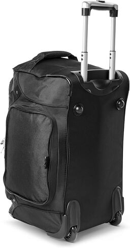 Denco University of Georgia Bulldogs Lightweight 22-inch Wheeled Duffel Bag with Telescopic Handle - Perfect Overnight Bag for Travel, Weekend Getaways, Airports, Gym, and Commuting,Black in Kuwait