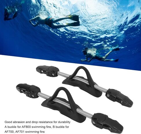Spring Strap, Adjustable Universal Diving Fin Strap, Portable Stainless Steel Replacement Fins Strap Assembly with Quick Release Buckles for Diving, Pack of 2 in Saudi Arabia