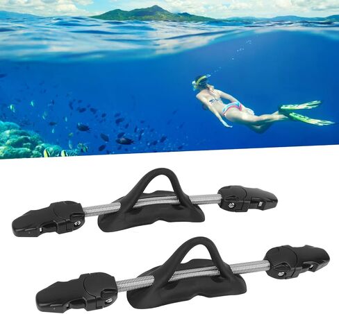 Spring Strap, Adjustable Universal Diving Fin Strap, Portable Stainless Steel Replacement Fins Strap Assembly with Quick Release Buckles for Diving, Pack of 2 in Saudi Arabia