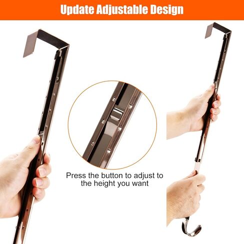 Kederwa Wreath Door Hanger, Adjustable Wreath Hook Holder from 15-24inch Metal Hanger for Halloween Fall Christmas Wreath Decorations in Saudi Arabia