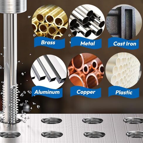 2 قطعة 3/8 "-16 UNC مجموعة الصنبور والقالب، 3/8 × 16 UNC HSS خيوط مجموعة قوالب الصنبور، آلة الناي المستقيمة الحنفية سبيكة أداة الصلب جولة الموضوع يموت اليد اليمنى، المسمار التنصت أداة الخيوط in Kuwait