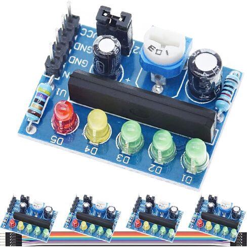 KA2284 Level Indicator Module 3.5V - 12V LED Power Indicator Adjustable Audio Level Indicator for AC/DC Level Indication with Dupont Cable(5PCS) in Kuwait