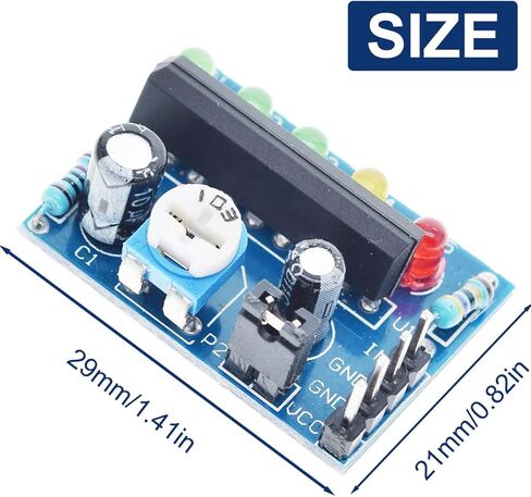 KA2284 Level Indicator Module 3.5V - 12V LED Power Indicator Adjustable Audio Level Indicator for AC/DC Level Indication with Dupont Cable(5PCS) in Kuwait