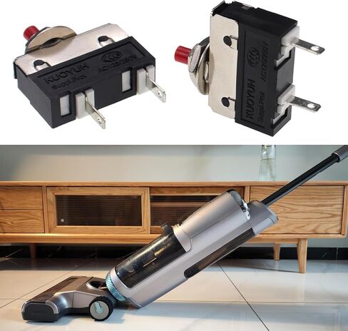 125/250V AC 50V DC Push Button Thermal Circuit Breaker 0.5 Amps, Overload Protection Quick Connect Terminals Manual Reset Switch for Motor Blender Upright Vacuum Cleaner Coffee Grinder 0.5A in Saudi Arabia