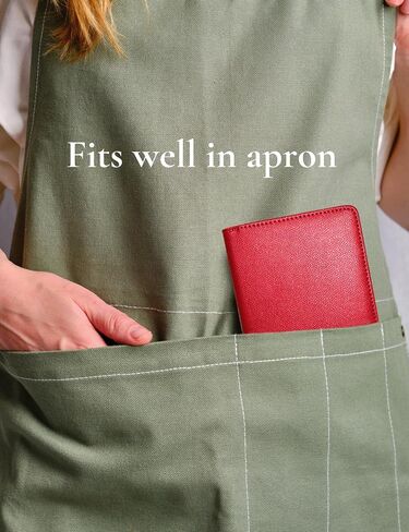 Mymazn Server Book with Zipper and Magnetic Pocket, Cute Waitress Book Server Booklet, Serving Book Fits Server Apron with High Volume Pocket, Floral Green in Saudi Arabia
