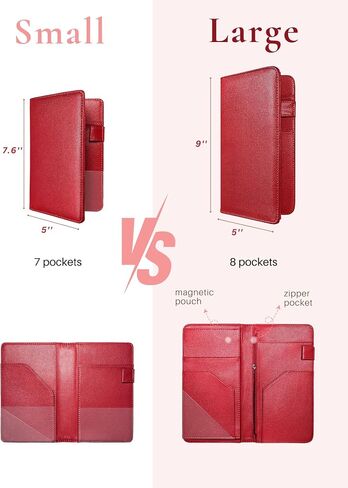 Mymazn Server Book with Zipper and Magnetic Pocket, Cute Waitress Book Server Booklet, Serving Book Fits Server Apron with High Volume Pocket, Floral Green in Saudi Arabia