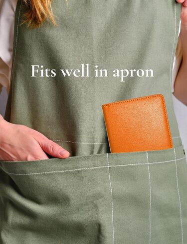 Mymazn Server Book with Zipper and Magnetic Pocket, Cute Waitress Book Server Booklet, Serving Book Fits Server Apron with High Volume Pocket, Floral Green in Kuwait