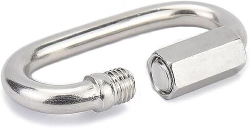 12 Pcs M3.5 Stainless Steel Chain and Rope Quick Coupler Links, High Strength and Large Load-Bearing Locking Carabiner Connector Snaps, 1.5"(L) x 0.8"(w), Link Diameter 0.14" in Saudi Arabia