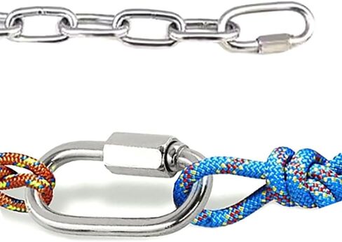12 Pcs M3.5 Stainless Steel Chain and Rope Quick Coupler Links, High Strength and Large Load-Bearing Locking Carabiner Connector Snaps, 1.5"(L) x 0.8"(w), Link Diameter 0.14" in Saudi Arabia