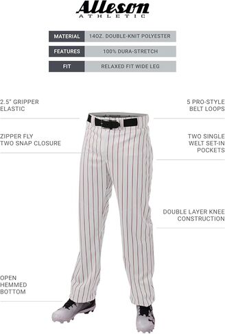 Alleson Athletic Crush Pinstripe Pant (Style 655wpn) in Saudi Arabia
