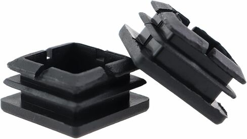 16PCS 25x25mm Black Plastic Square Tube Plug Tube Stopper Table and Chair Legs Padded Feet Suitable for Table Leg Chair Leg Rod Tube in Saudi Arabia