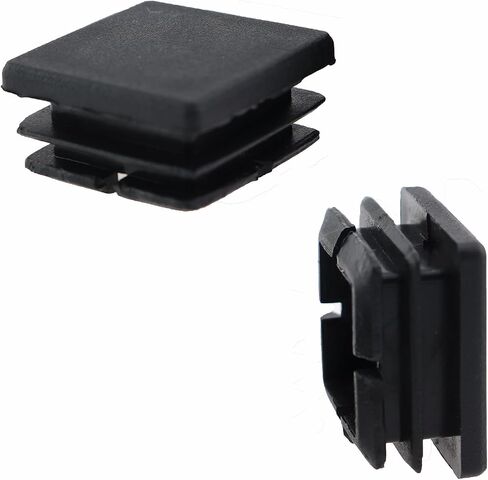 16PCS 25x25mm Black Plastic Square Tube Plug Tube Stopper Table and Chair Legs Padded Feet Suitable for Table Leg Chair Leg Rod Tube in Saudi Arabia
