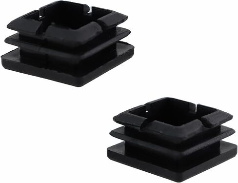 16PCS 25x25mm Black Plastic Square Tube Plug Tube Stopper Table and Chair Legs Padded Feet Suitable for Table Leg Chair Leg Rod Tube in Saudi Arabia