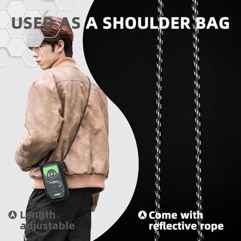 ROCKBROS Bike Phone Mount Bag Bicycle Phone Holder Waterproof Bike Bag 360°Rotatable Shockproof Handlebar Cycling Pouch Bike Accessories Motorcycle Cell Phone Holder Below 6.8"with Rain Cover in Saudi Arabia