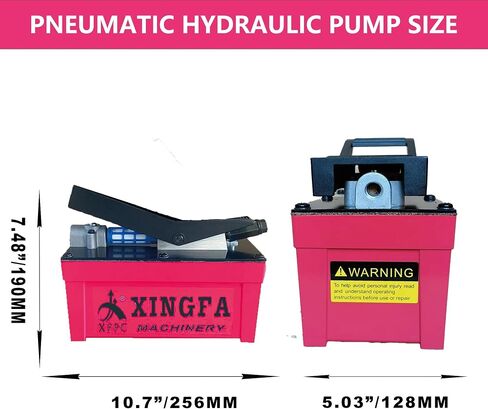 Air Hydraulic Pump 10,000 PSI, 1.7L Reservoir, NPT 3/8" Oil Outlet, NPT 1/4" Inlet, Hydraulic Pump Air Hydraulic Foot Pump, Red in Saudi Arabia