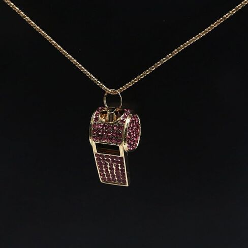 Whistle, Metal Crystal Rhinestone Whistle with Keychain, Bling Whistle, Loud Crisp Sound Whistles for Coach, Referee, Basketball, Lifeguard (Gold) in Saudi Arabia