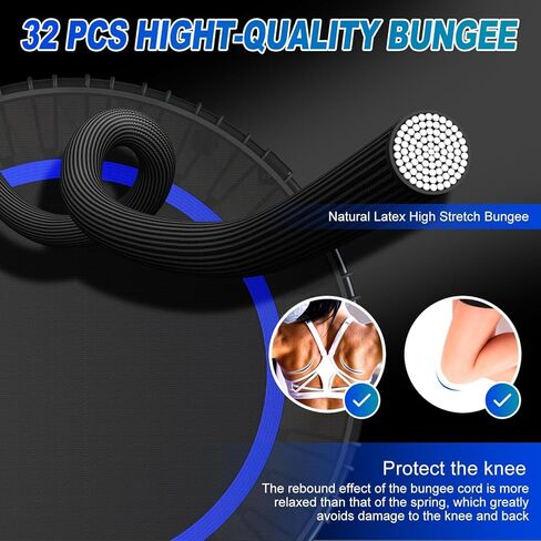 جهاز ريبوندر مقاس 40 بوصة للكبار بوزن 450 رطلًا من بنجي صامت صغير للياقة البدنية تمرين داخلي/خارجي مع مقود قابل للتعديل in Kuwait
