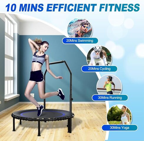 جهاز ريبوندر مقاس 40 بوصة للكبار بوزن 450 رطلًا من بنجي صامت صغير للياقة البدنية تمرين داخلي/خارجي مع مقود قابل للتعديل in Kuwait