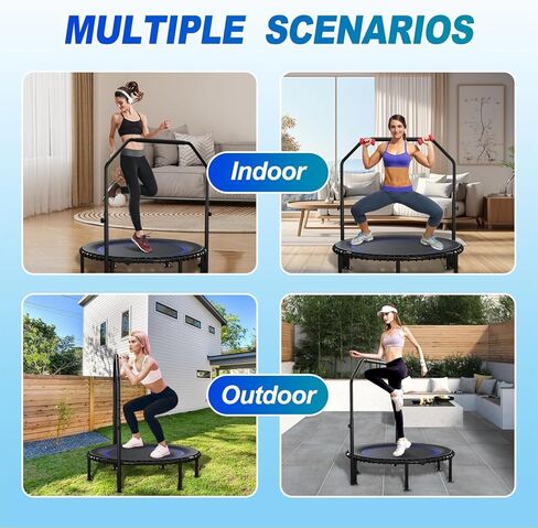 جهاز ريبوندر مقاس 40 بوصة للكبار بوزن 450 رطلًا من بنجي صامت صغير للياقة البدنية تمرين داخلي/خارجي مع مقود قابل للتعديل in Kuwait