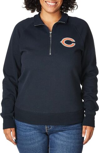 بلوفر OTS NFL Chicago Bears للسيدات مصنوع من الصوف بسحاب 1/4 in Kuwait
