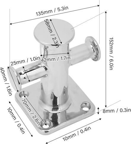 مربط القارب DAUERHAFT، سهل التركيب، عمر خدمة طويل، سطح مصقول من الفولاذ المقاوم للصدأ 316، صلابة عالية مضادة للأكسدة، حاجز قارب متقاطع موثوق به للسفينة in Kuwait