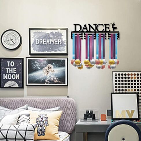 CREATCABIN Medal Hanger Display Medal Holder Rack Angel Fairy Castle Sports Metal Hanging Athlete Awards Wall Mount Decor Over 60+ Medals for Competition Ribbon Medal 15.7x5.9Inch-Every Mile is Magic in Saudi Arabia