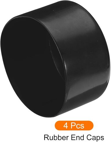 4 Pack Screw Thread Protector Cover Rubber End Caps, [for Screw, Bolt, Rod End Cap] - 2 3/4 inch(70mm) Inner Dia/Black in Saudi Arabia