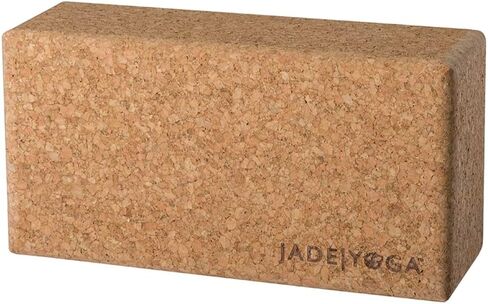JadeYoga Cork Block - Non-Slip Yoga Prop and Pilates Block | Natural Cork Yoga Block | Water Resistant & Lightweight in Saudi Arabia